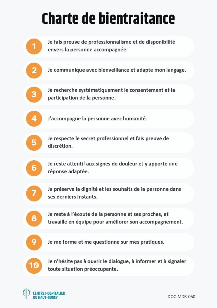 Charte de bientraitance du Centre Hospitalier du Haut-Bugey